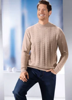 Best BADER Modischer Pullover mit Stehkragen in 3 Farben BEIGE