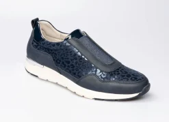 Clearance BADER Modischer Stretch-Sneaker im Leo-Look BLAU