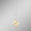 Clearance BADER Modischer Knoten-Anhänger in Tricolor mit Ankerkette