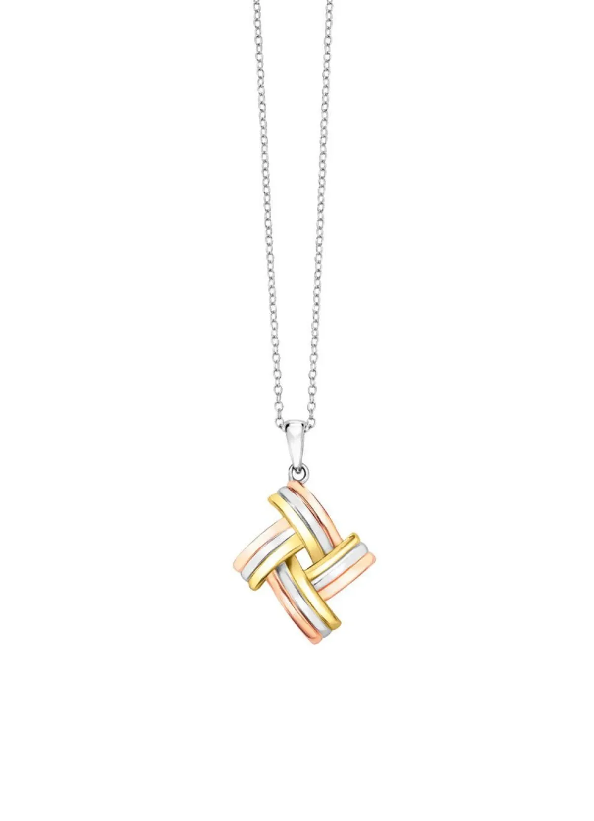 Clearance BADER Modischer Knoten-Anhänger in Tricolor mit Ankerkette