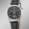 New MASTER TIME Modische, sportliche Damen-Lederarmbanduhr