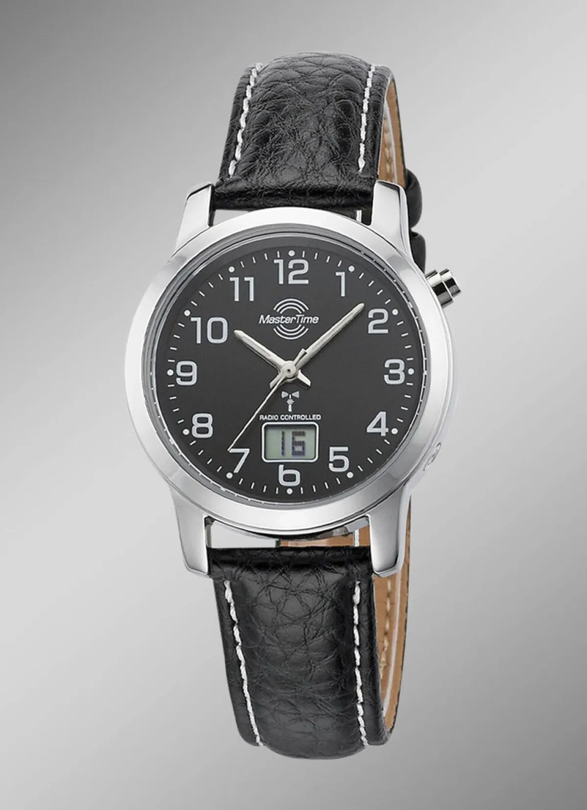 New MASTER TIME Modische, sportliche Damen-Lederarmbanduhr