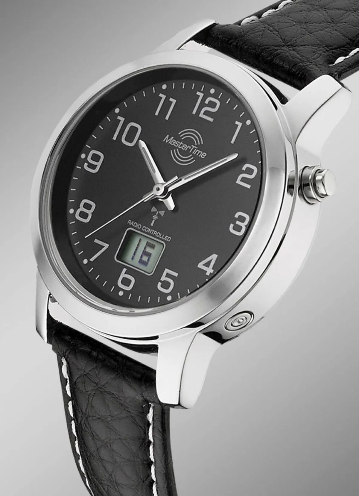 New MASTER TIME Modische, sportliche Damen-Lederarmbanduhr