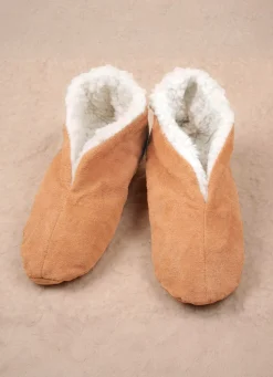 Hot BADER Mollig warme Fellhausschuhe BEIGE