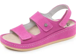 New MUBB , bequeme Damen-Sandalen, Weite H, mit herausnehmbarem Fußbett PINK