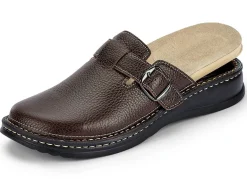 MUBB , bequeme Herren-Clogs, Weite H, mit herausnehmbarem Fußbett MOKKA