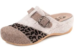 Clearance BADER Mubb, klassische Damen-Hausschuhe, Weite H, mit herausnehmbarem Fußbett BEIGE