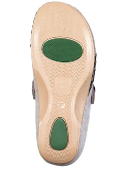 Clearance BADER Mubb, klassische Damen-Hausschuhe, Weite H, mit herausnehmbarem Fußbett BEIGE