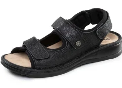 Hot MUBB , klassische Herren-Sandalen, Weite H, mit herausnehmbarem Fußbett SCHWARZ