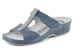 Discount MUBB Pantolette mit funkelnden Glitzersteinchen JEANS