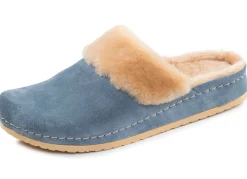 New BADER Mubb, warme Damen-Hausschuhe, Weite H, mit Lammfell JEANS