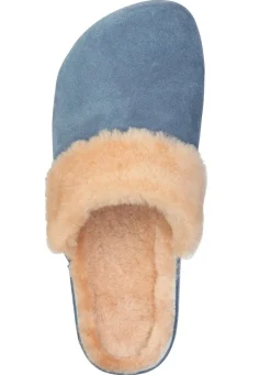 New BADER Mubb, warme Damen-Hausschuhe, Weite H, mit Lammfell JEANS