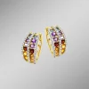 BADER Multicolor Klappcreolen mit Edelsteine und Brillanten