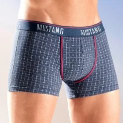 Clearance BADER Mustang, Dreierpack Pants, kariert NAVY-BUNT