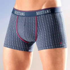 Clearance BADER Mustang, Dreierpack Pants, kariert NAVY-BUNT
