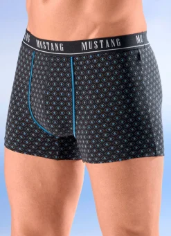 Online MUSTANG Dreierpack Pants mit Alloverdessin 3X SCHWARZ-BLAU