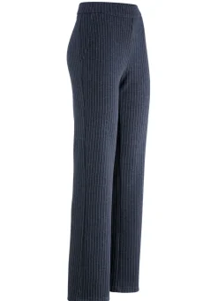 Hot KLAUS MODELLE MADE IN GERMANY Nadelstreifenhose in modischer Weite MARINE-HELLGRAU