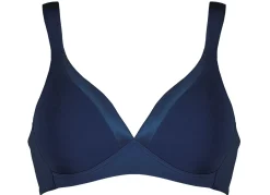 Clearance BADER Naturana BH mit Satinblende am Dekolleté MARINE