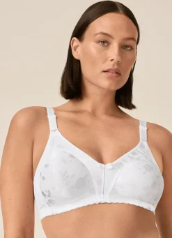Best BADER Naturana Minimizer-BH mit dezent glänzendem Floraldruck WEISS