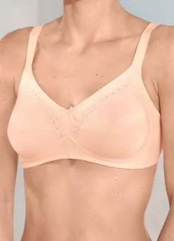 Online NATURANA Zweierpack BH mit dekorativem Spitzenband in den Cups 1X ZARTAPRICOT, 1X WEISS