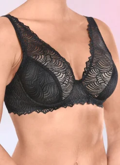 Outlet NATURANA Bügel-BH aus elastischer Spitze SCHWARZ