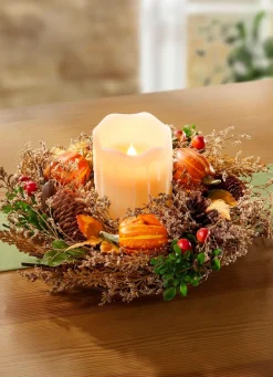 Online BADER Naturkranz mit LED-Kerze NATUR-BRAUN