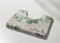 Best BADER Naturnahe Badgarnitur mit Eukalyptus-Blätter-Motiv BEIGE-GRÜN