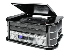 Discount BADER Nostalgie-Stereoanlage mit MP3-Direktaufnahmefunktion SCHWARZ