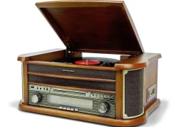 Hot BADER Nostalgie-Stereoanlage mit MP3-Direktaufnahmefunktion BRAUN