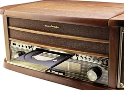 Hot BADER Nostalgie-Stereoanlage mit MP3-Direktaufnahmefunktion BRAUN