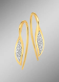 Online BADER Ohrhaken in Bicolor mit 20 Brillanten