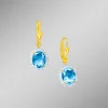 Clearance BADER Ohrringe mit echt Blautopas und Diamanten