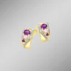 New BADER Ohrstecker mit Amethyst und Zirkonia