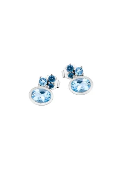 Outlet BADER Ohrstecker mit Blautopas (beh.)