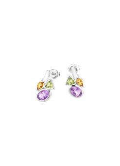 Online BADER Ohrstecker mit echt Amethyst, echt Citrin und echt Peridot
