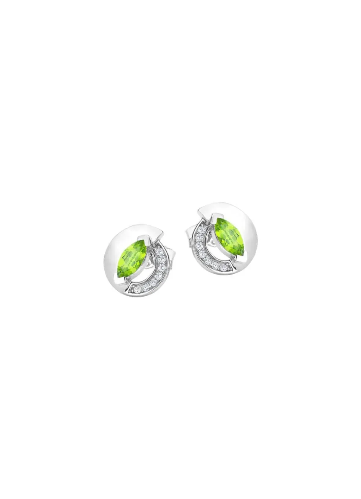 Sale BADER Ohrstecker mit echt Peridot und synth. Zirkonia
