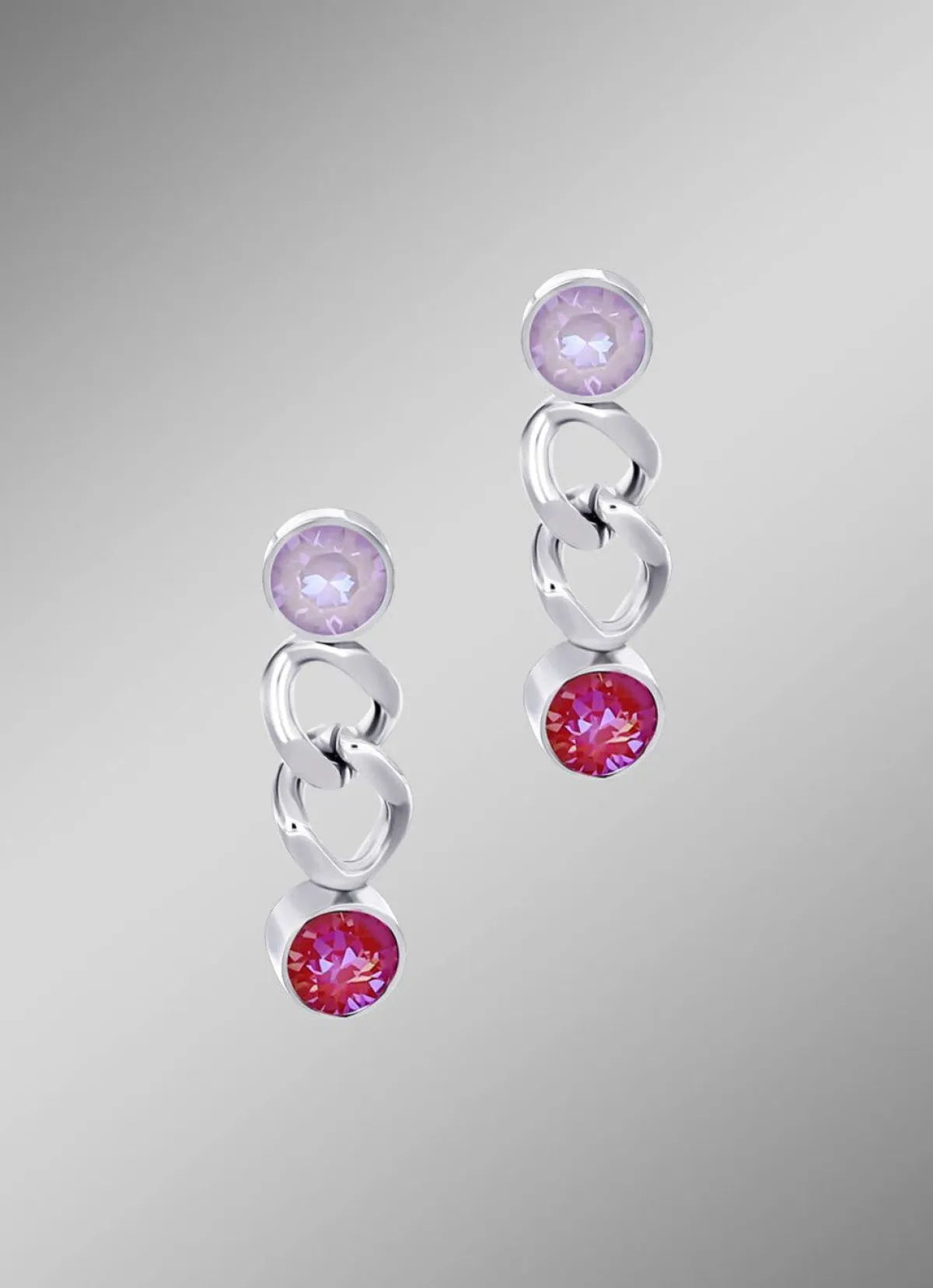 Sale BADER Ohrstecker mit Kristallen in Pink