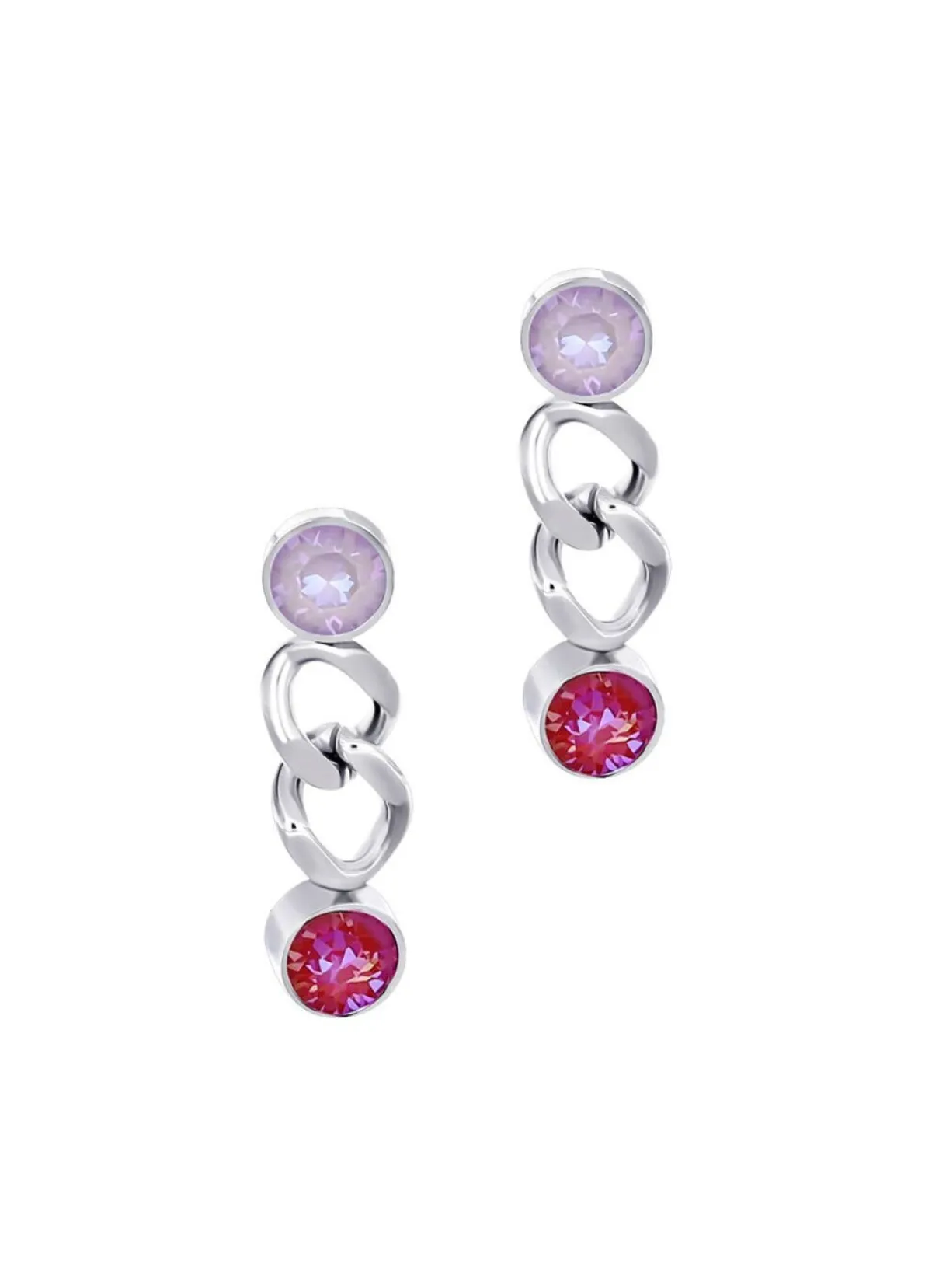 Sale BADER Ohrstecker mit Kristallen in Pink