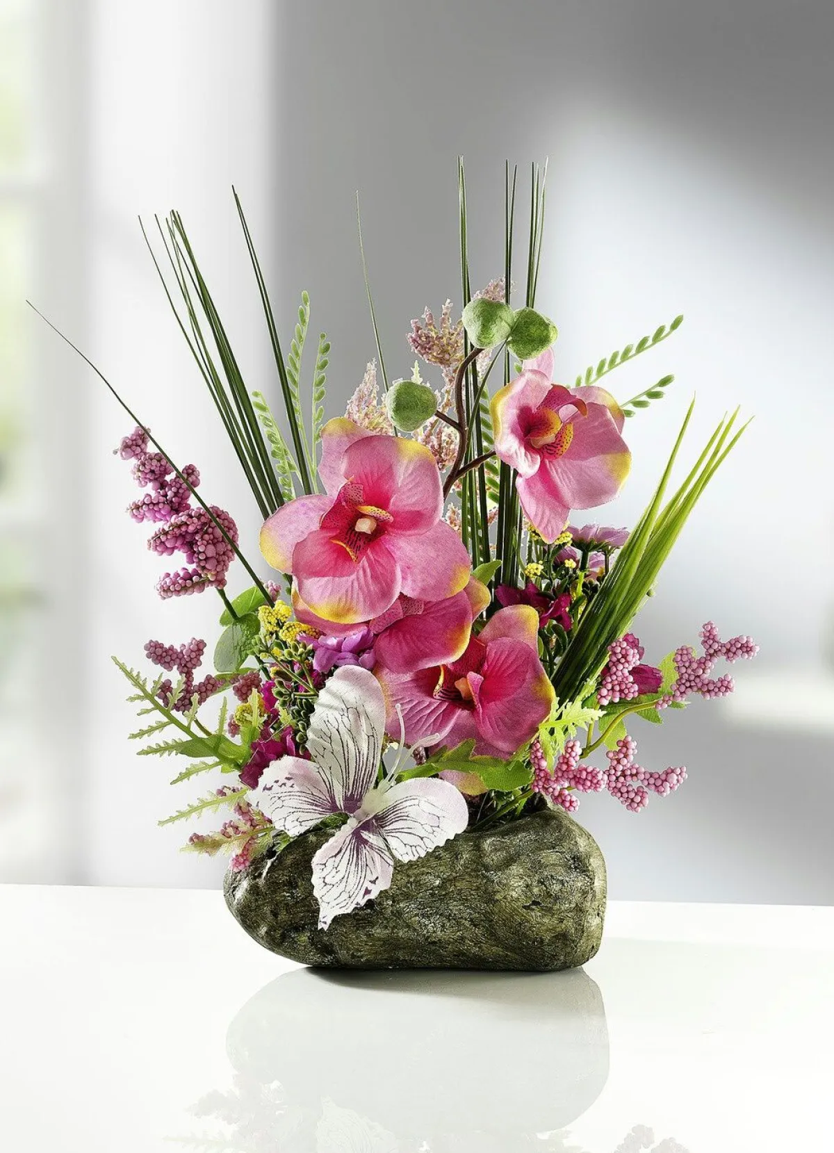 Online BADER Orchideen-Gesteck auf Stein ROSA