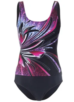 Sale Pacific Fashion Tankini mit platziertem Druckdessin und Softschalen SCHWARZ-BEERE