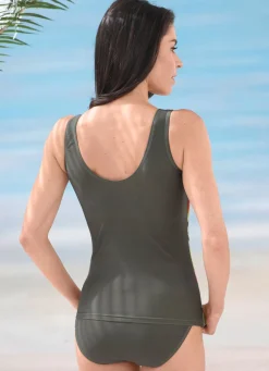 New Pacific Fashion Tankini mit platziertem Druckdessin OLIV-BUNT