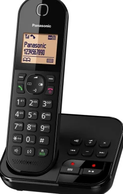 Outlet PANASONIC Großtasten-Telefon mit Anrufbeantworter SCHWARZ