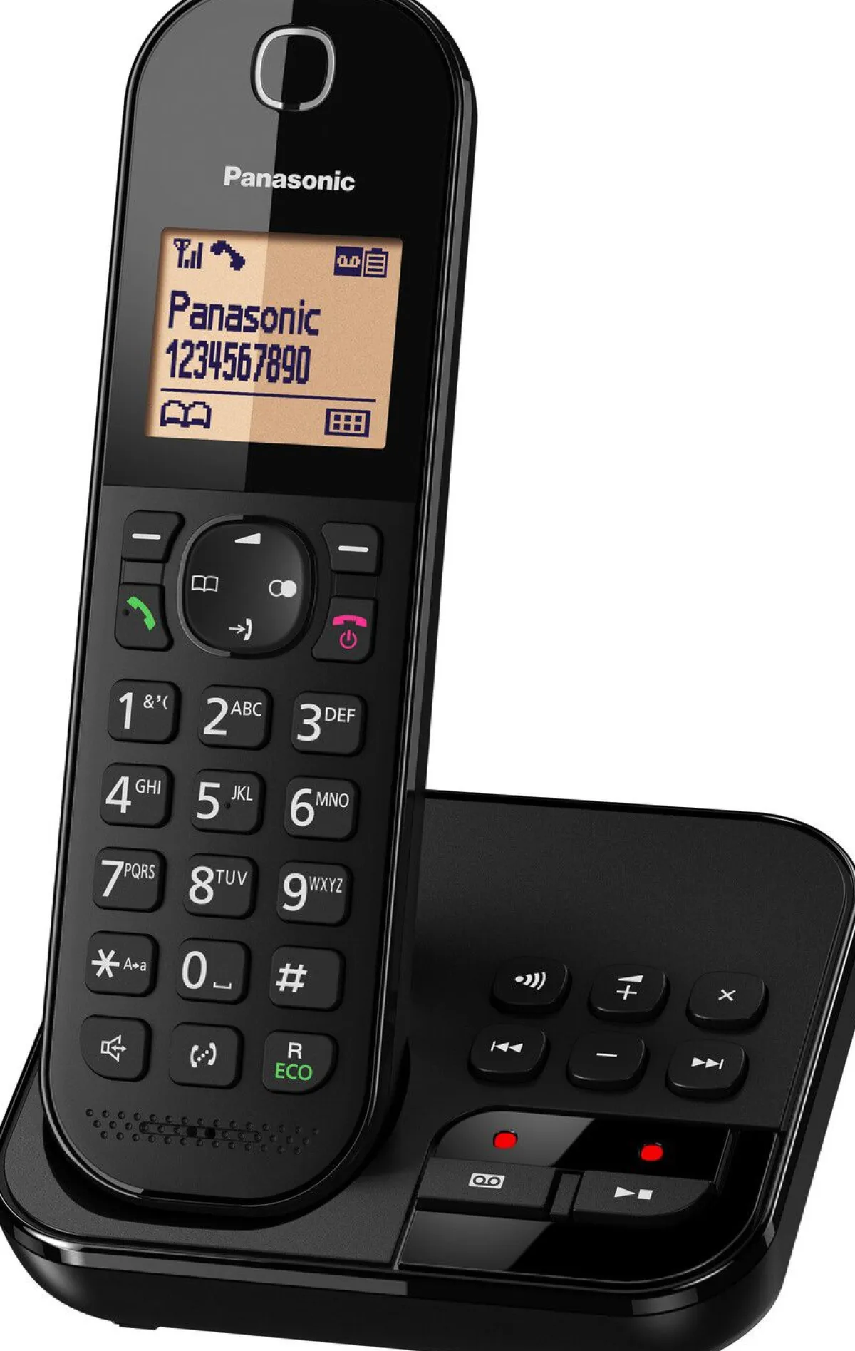Outlet PANASONIC Großtasten-Telefon mit Anrufbeantworter SCHWARZ