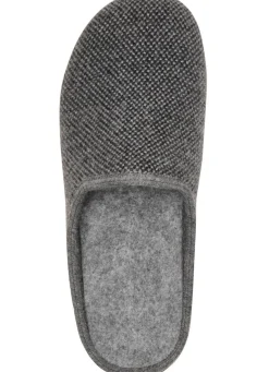 Outlet BADER Pantoffel aus dezent gemustertem Textilmaterial GRAU