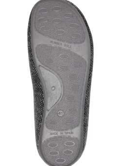 Outlet BADER Pantoffel aus dezent gemustertem Textilmaterial GRAU