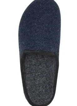 Hot BADER Pantoffel aus dezent gemustertem Textilmaterial MARINE