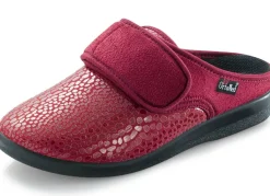 Online BADER Pantoffel aus Elastik und Veloursmaterial BORDEAUX