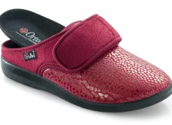 Online BADER Pantoffel aus Elastik und Veloursmaterial BORDEAUX