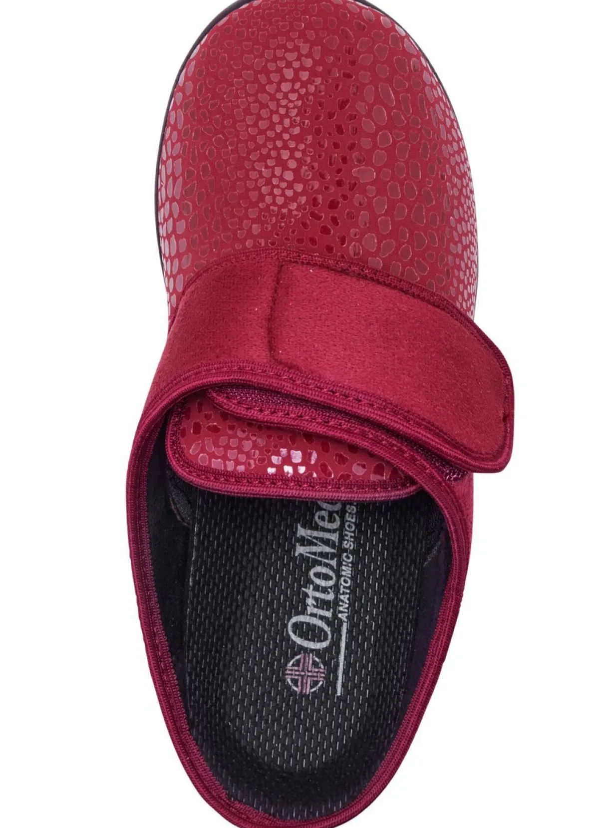 Online BADER Pantoffel aus Elastik und Veloursmaterial BORDEAUX