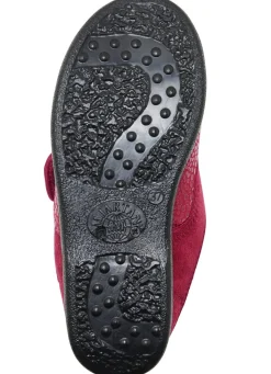 Online BADER Pantoffel aus Elastik und Veloursmaterial BORDEAUX